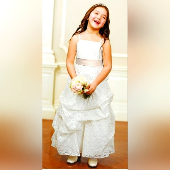 David's Bridal beaded lace GORGEOUS in PERFECT SHAPE - Picture 1 of 7